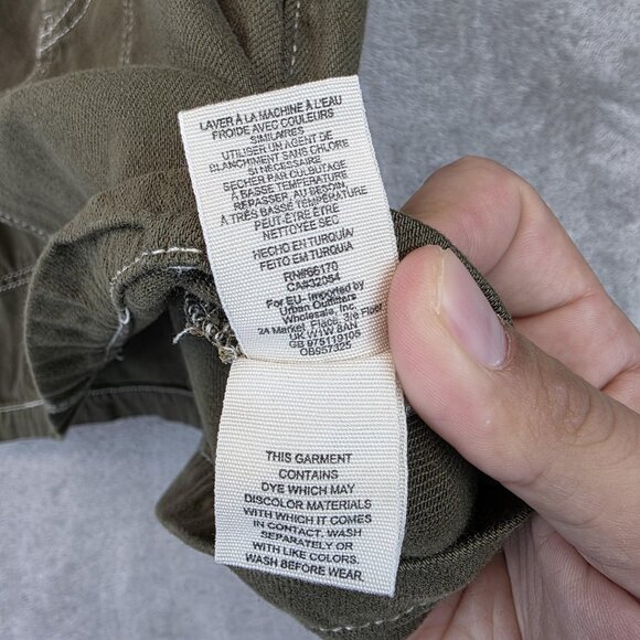 Free People Skirt Womens 6 Green Utility Paperbag Waist Pockets Mini Casual - Picture 6 of 9